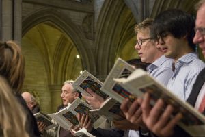Tenors and basses in St Mary's Singers, Truro