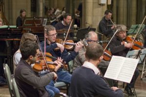 Rehearsal with St Mary's Orchestra